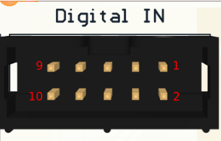 Digital In connector pin numbering